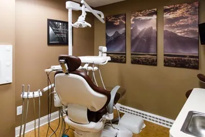 inside one of the dental operatories at Edgewater Dental Arts